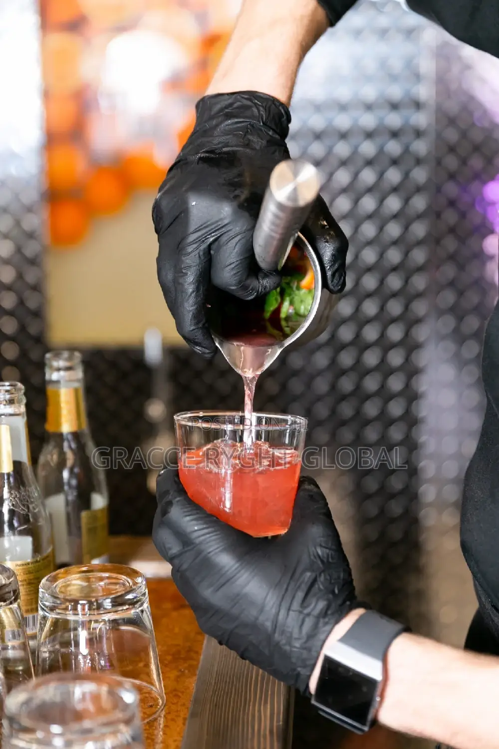 100pcs Black Nitrile Hand Gloves