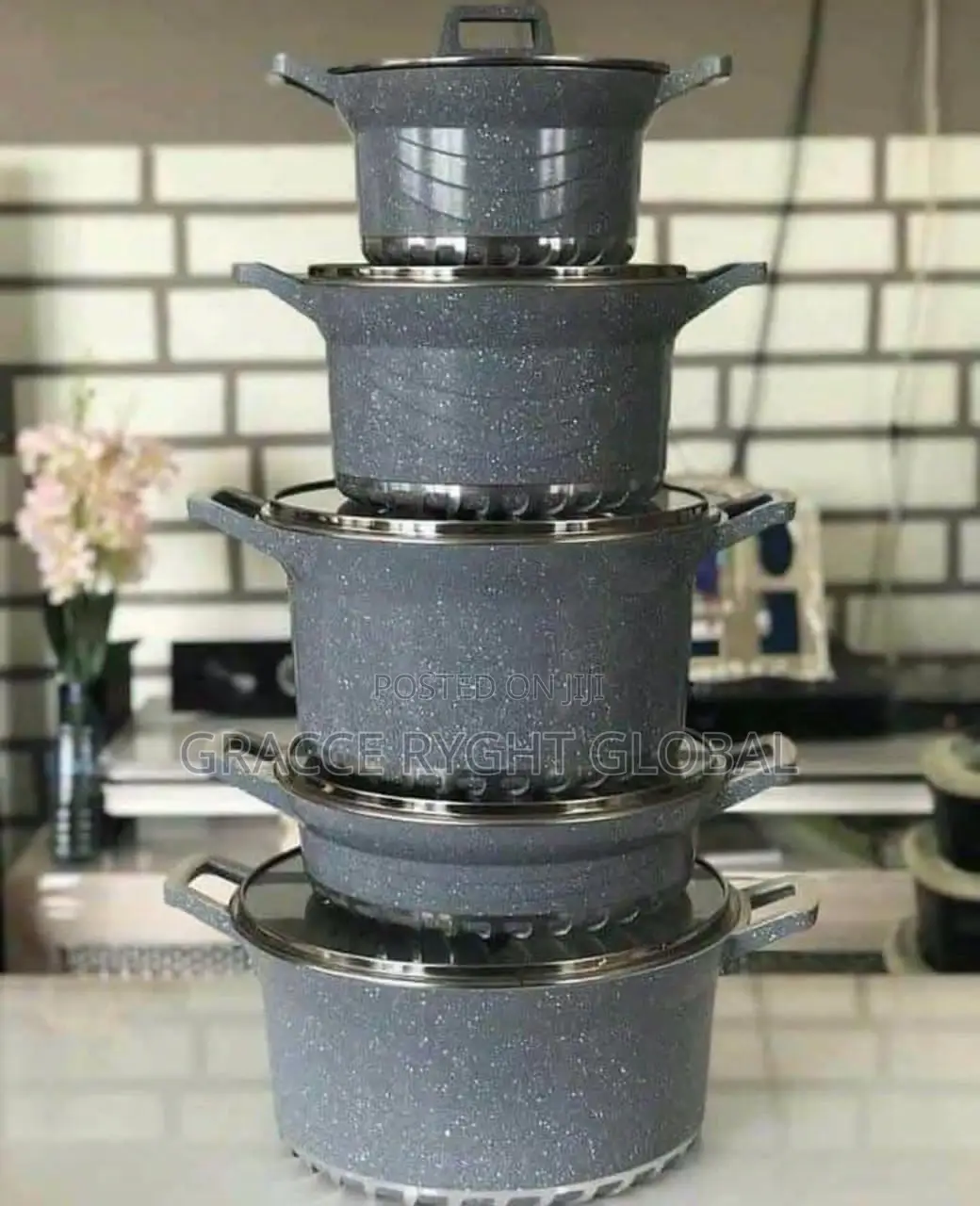5 Pc's Granite Non-Stick Pit