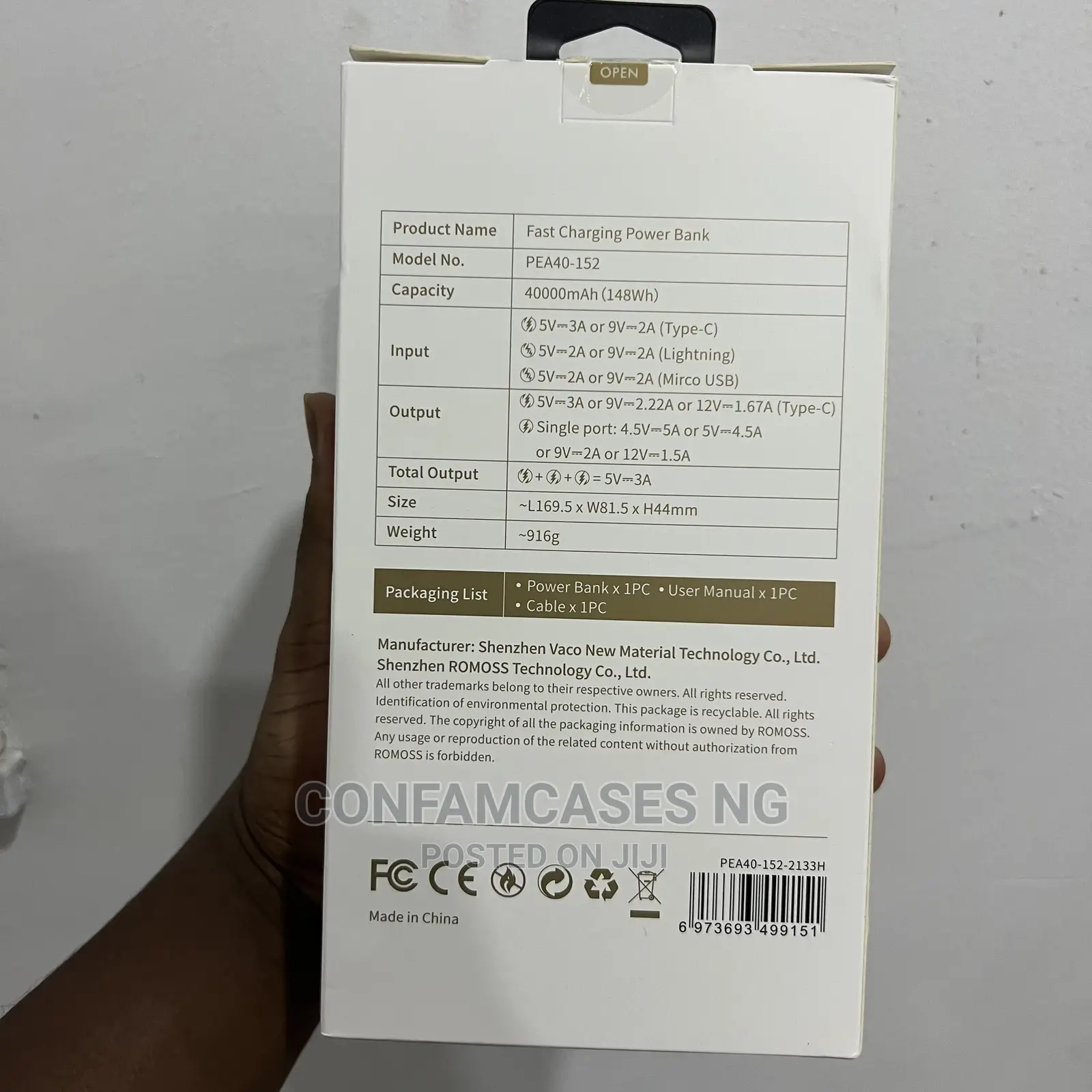 Romoss 40000mah Fast Charging Power Bank