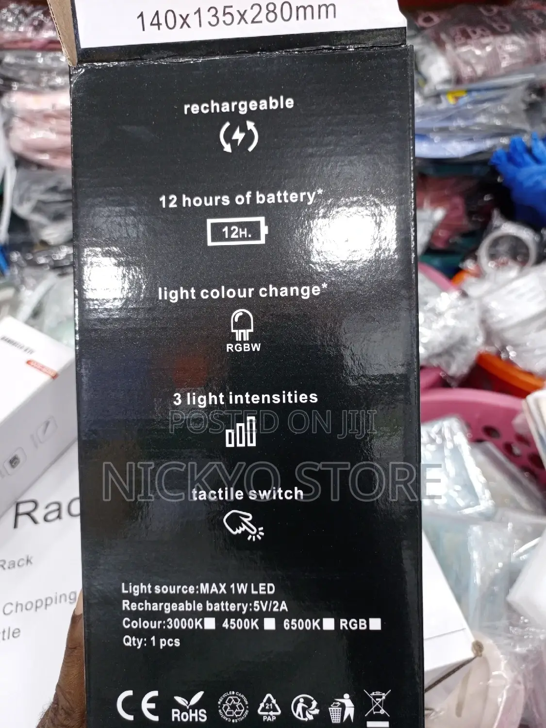 3 Color Crystal Rechargeable Table Lamp