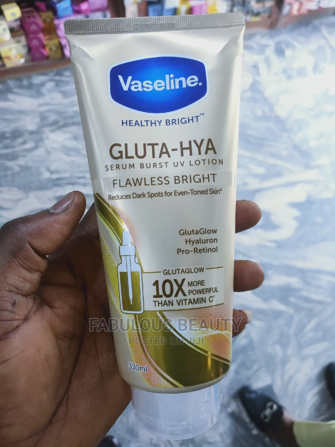 Vaseline Gluta-Hya Serum Burst Lotion Flawless Bright.