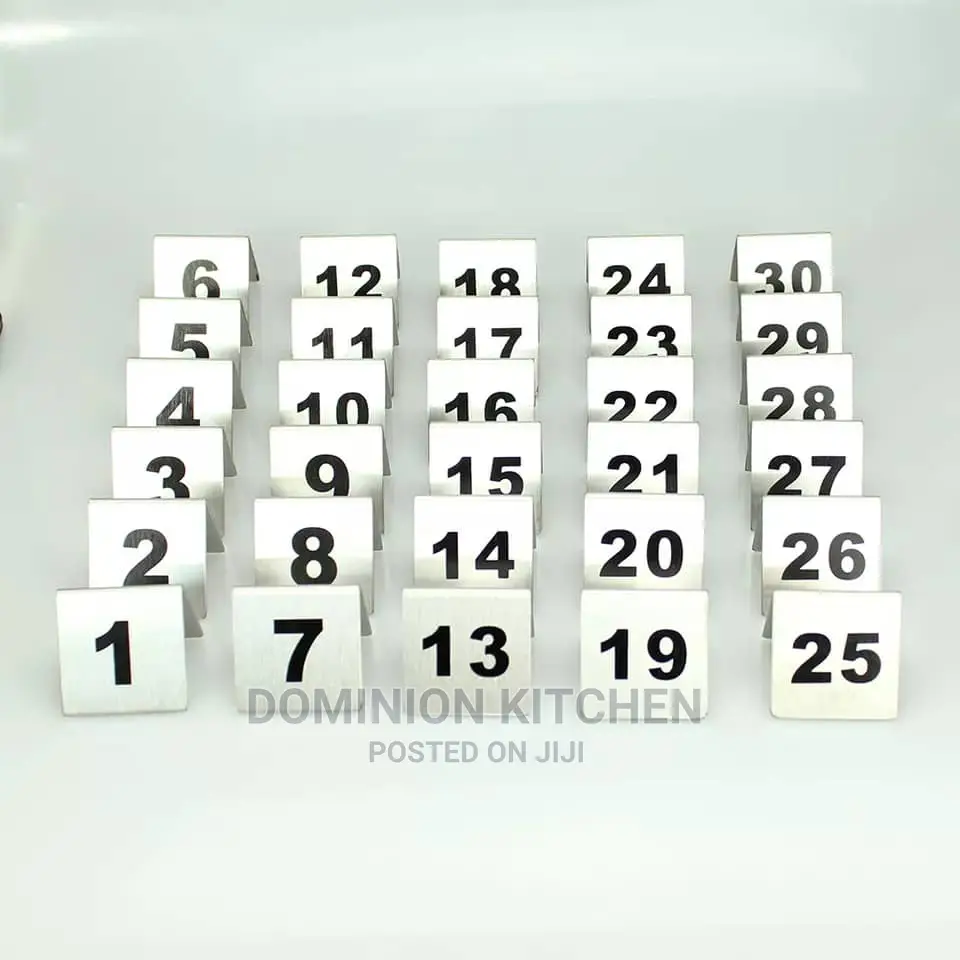 Stainless Table Number