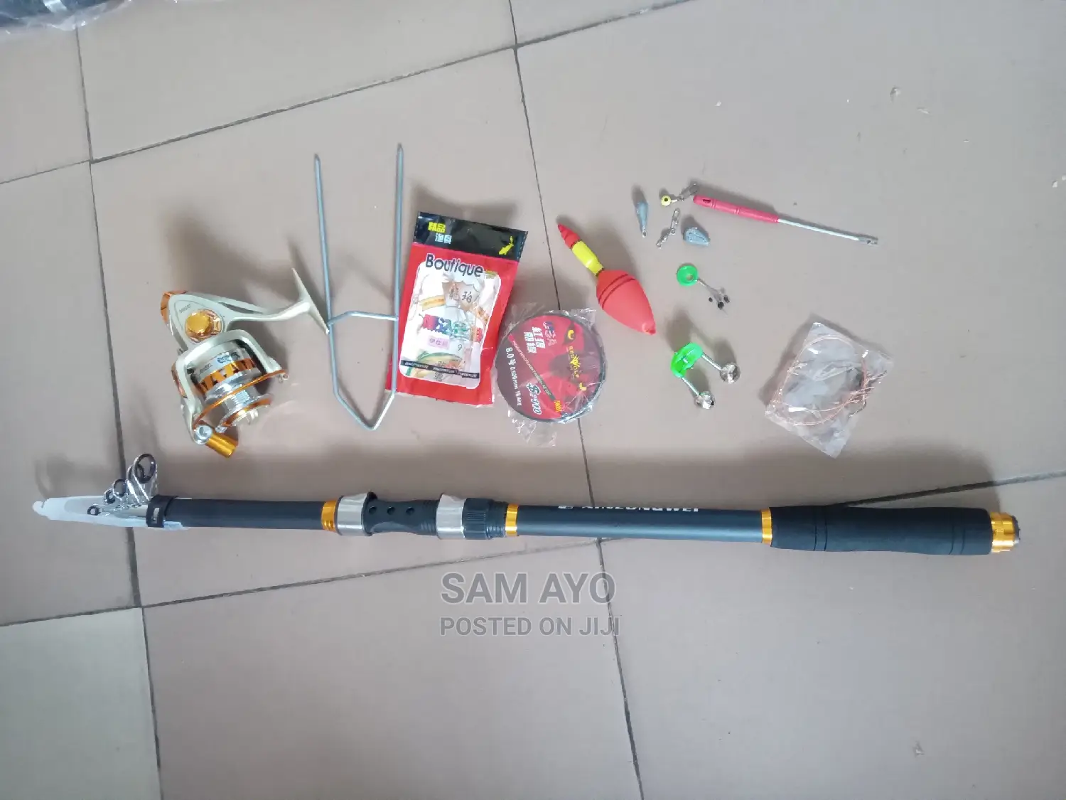 3.6m Fishing Rod + Reel and Other Assessories
