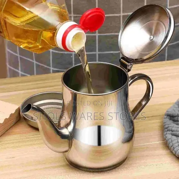 Oil Filter Kettle Jug - Stainless Steel