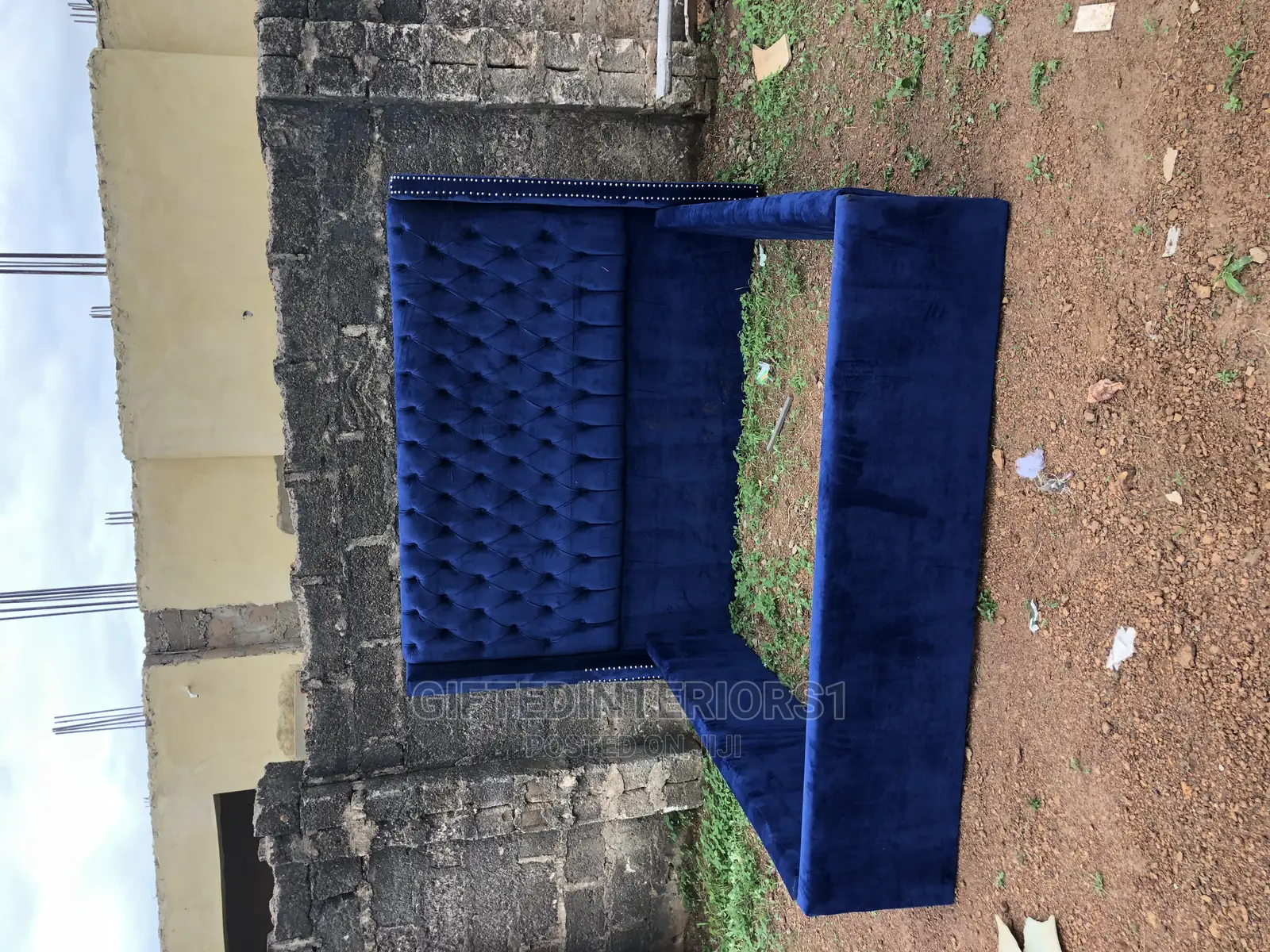 6 by 6 Tufted Bed Frame