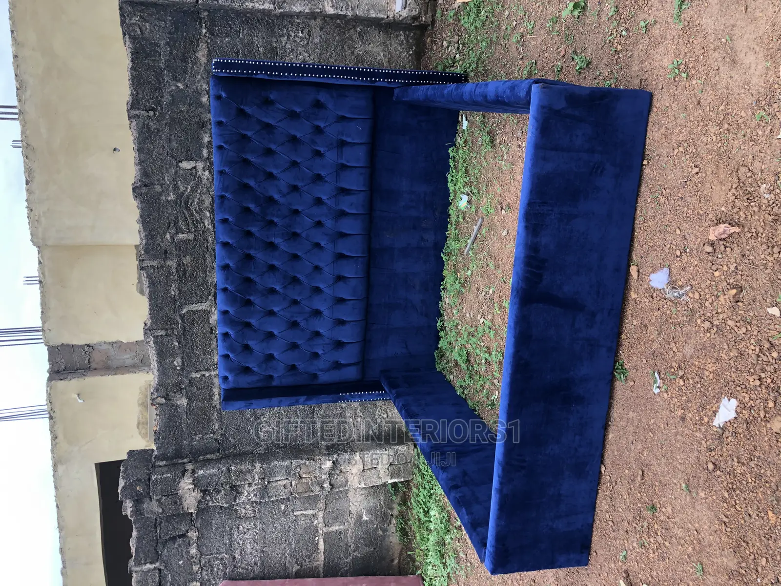 6 by 6 Tufted Bed Frame