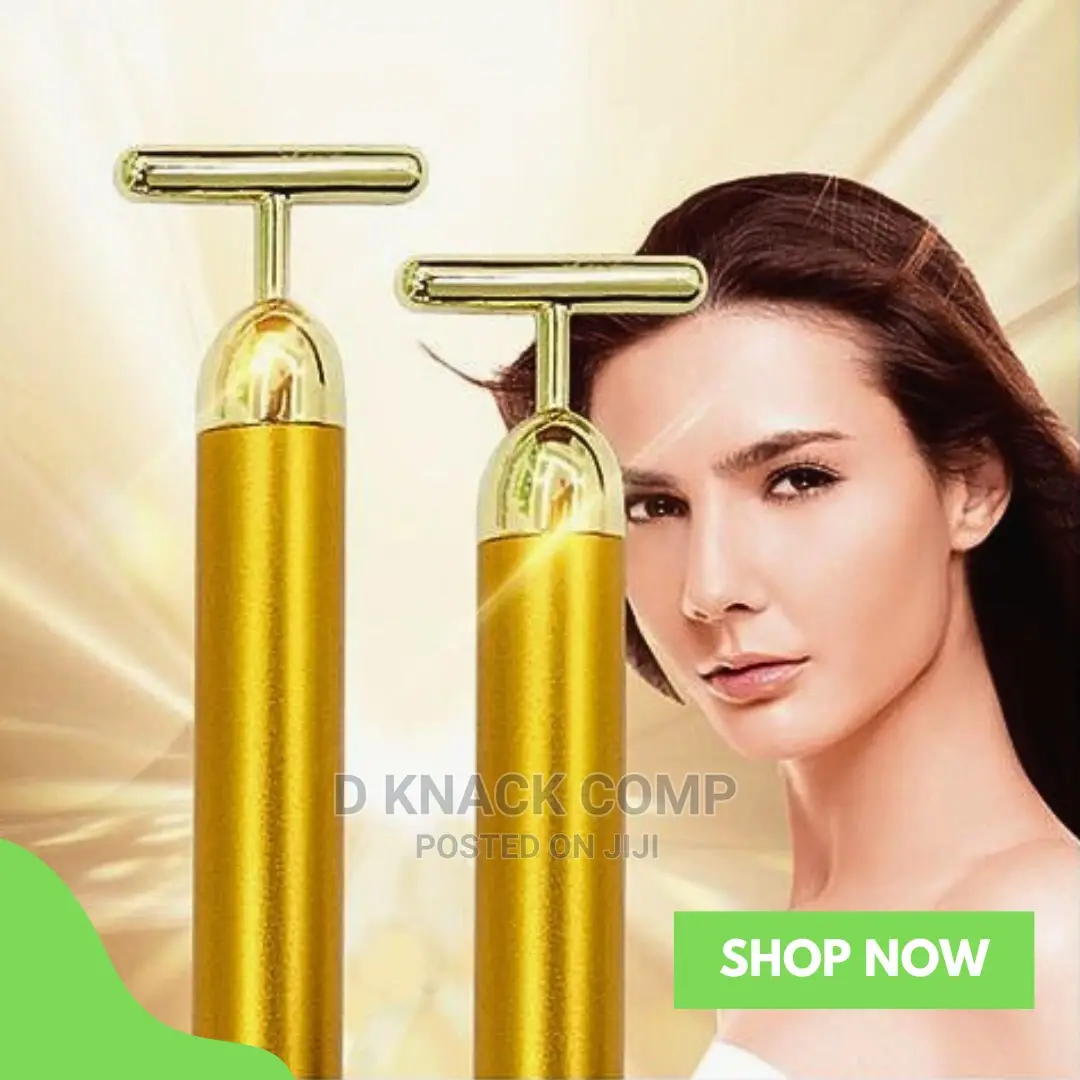 Gold Energy Beauty Bar Set Vibration Facial Massage