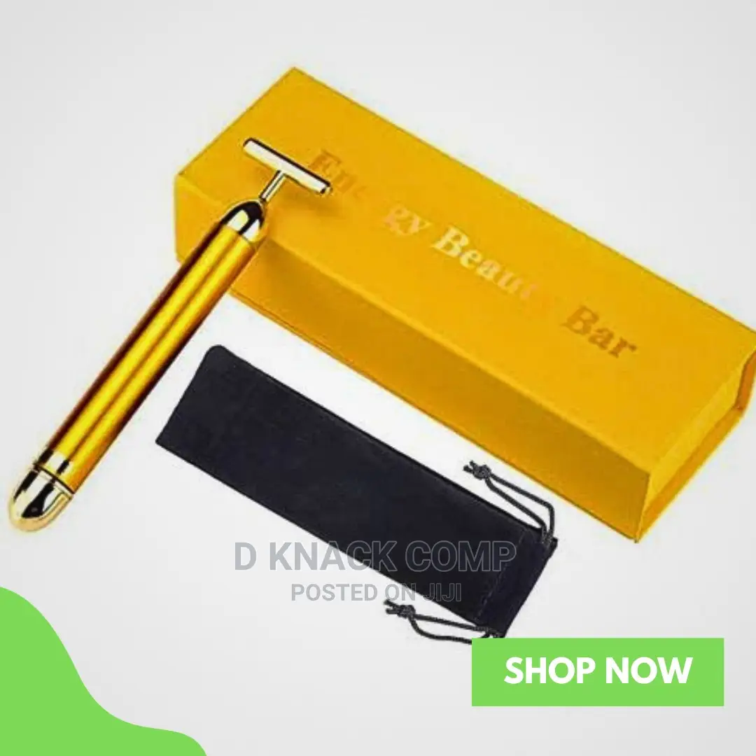 Gold Energy Beauty Bar Set Vibration Facial Massage