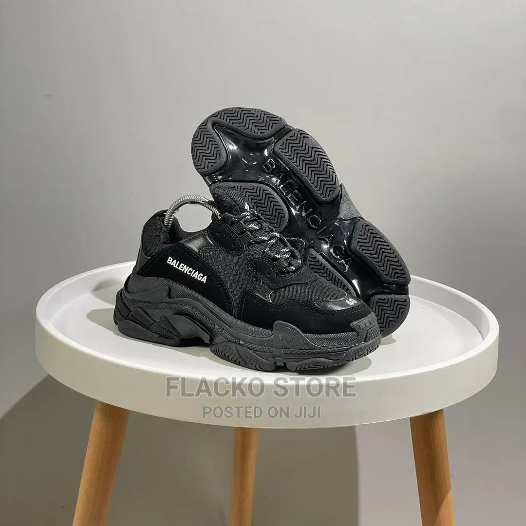 Original Balenciaga Triple Sole Black Sneakers