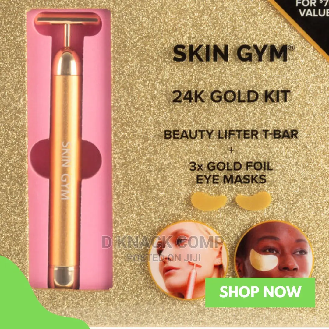 Gold Energy Beauty Bar Set Vibration Facial Massage