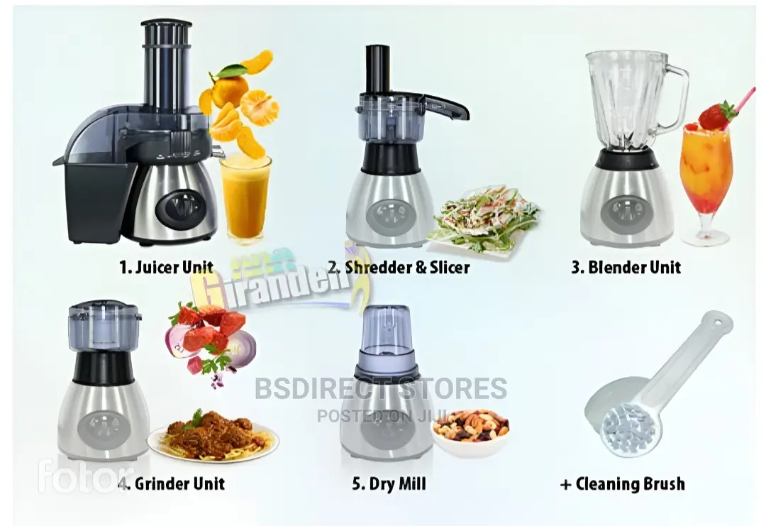 Cyclone Mixer 5in1 Processor/Blender/Juicer/Grinder/Shredder