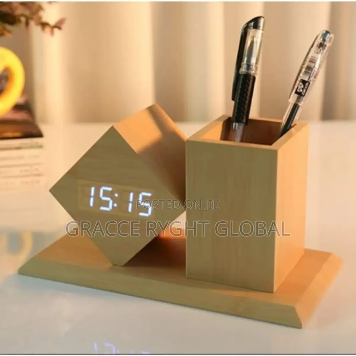 Led Clock and Pen Holder