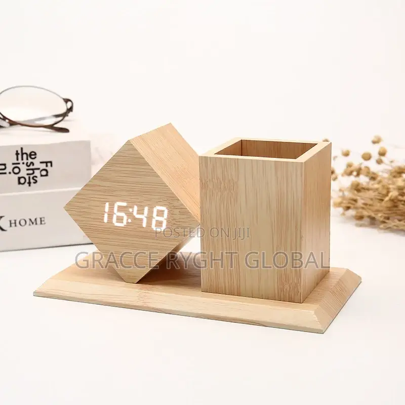 Led Clock and Pen Holder