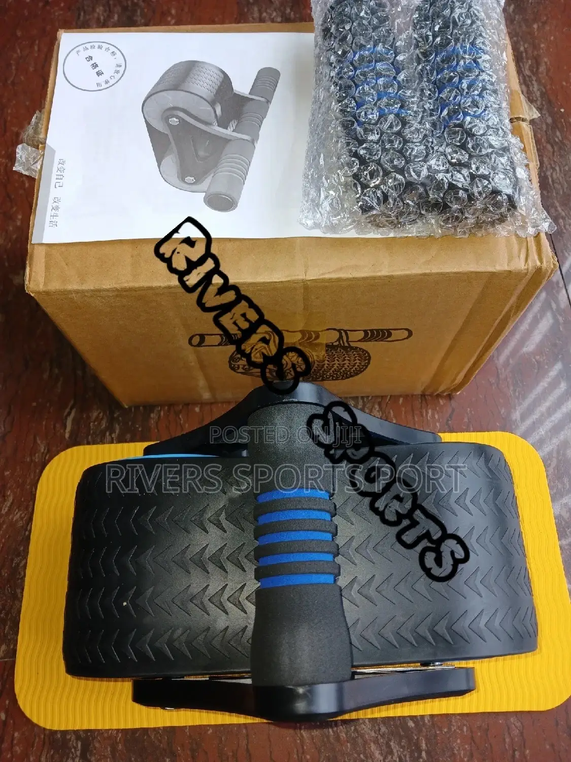 Anti Slip Automatic Rebound AB Wheel Roller With Knee Pad