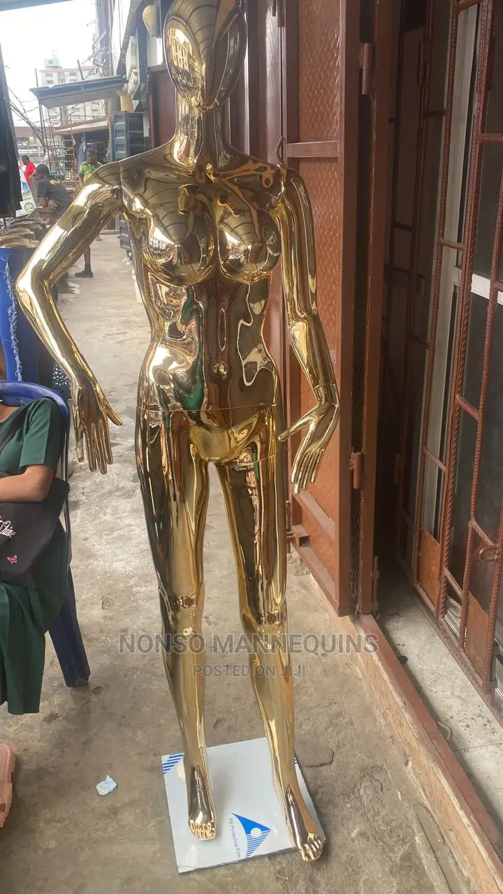 Size 10 Dark Gold Chrome Female Faceless Mannequin