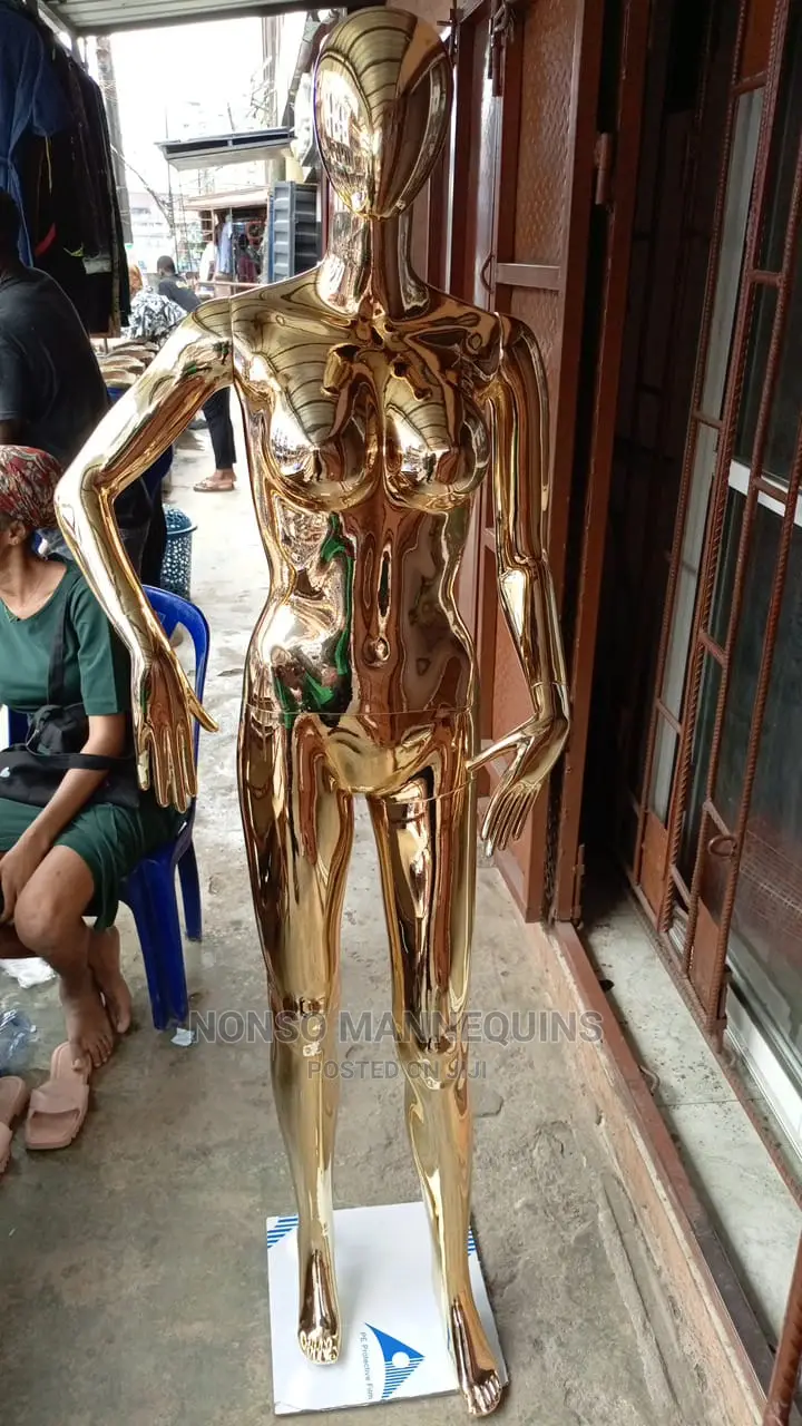 Size 10 Dark Gold Chrome Female Faceless Mannequin