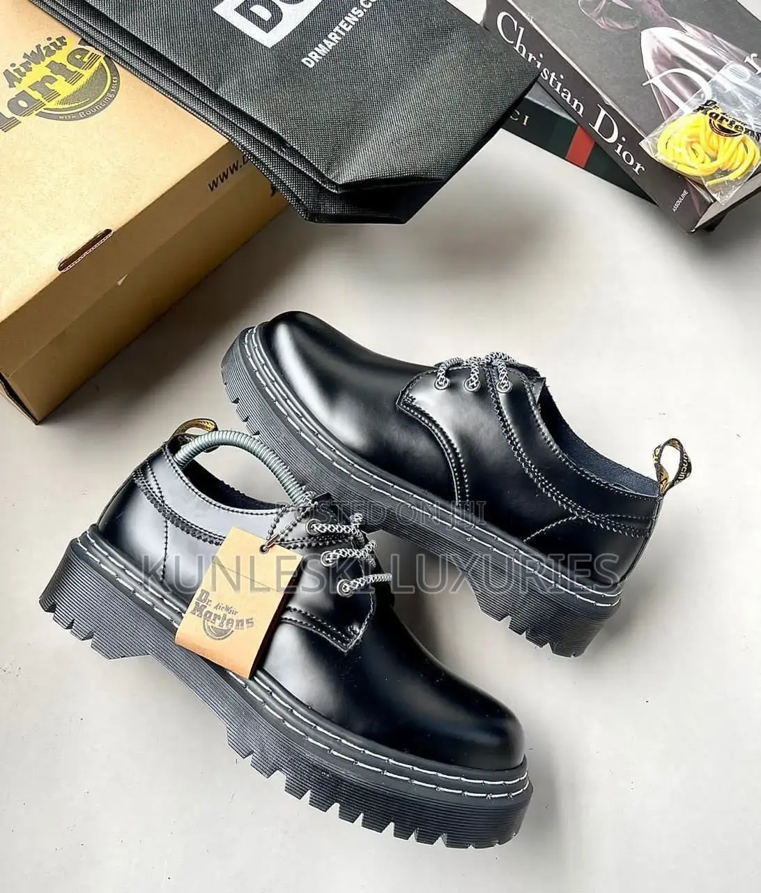 Rick Owens X Dr Martens 1416 Bex Double Stitch Derby Shoe