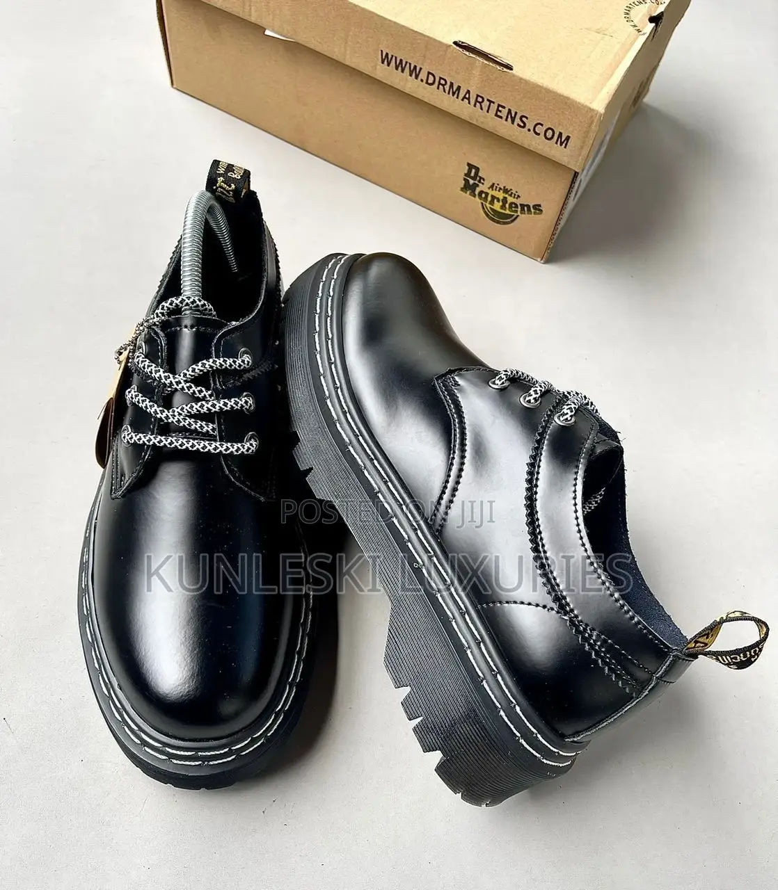 Rick Owens X Dr Martens 1416 Bex Double Stitch Derby Shoe