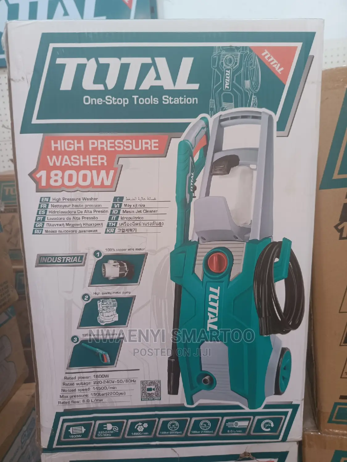 1800w Total Vehicle Electric Pressure Washing Machine