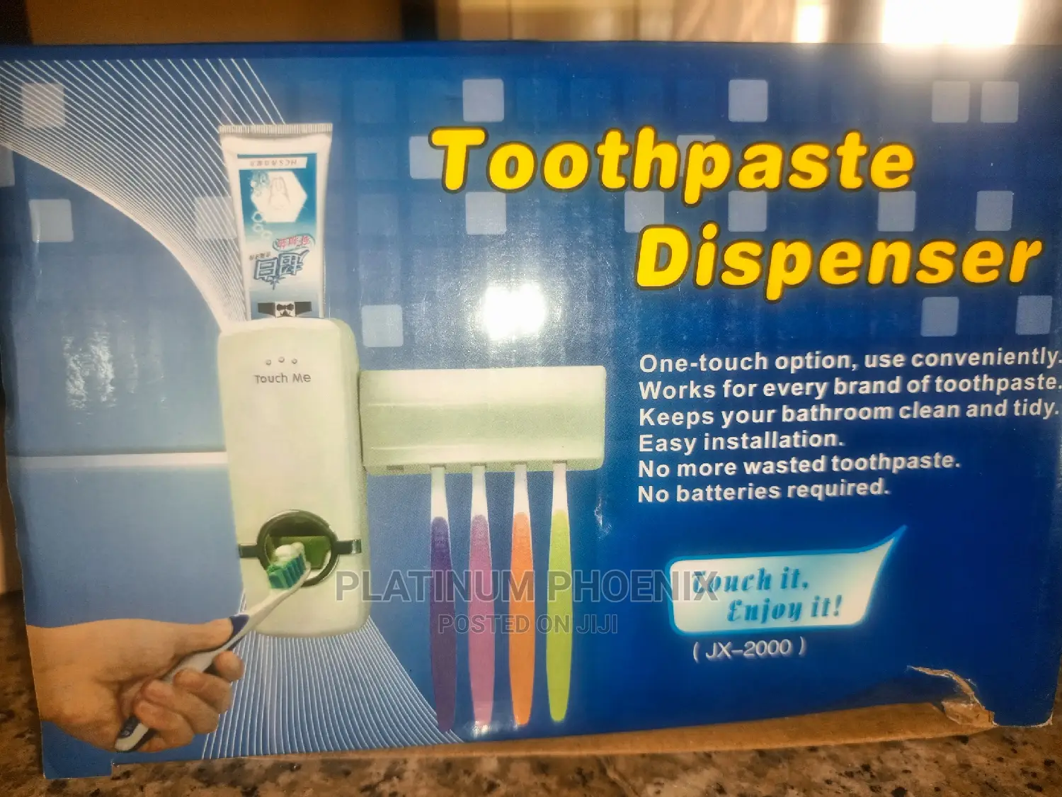 Toothpaste Dispenser and Toothbrush Holder