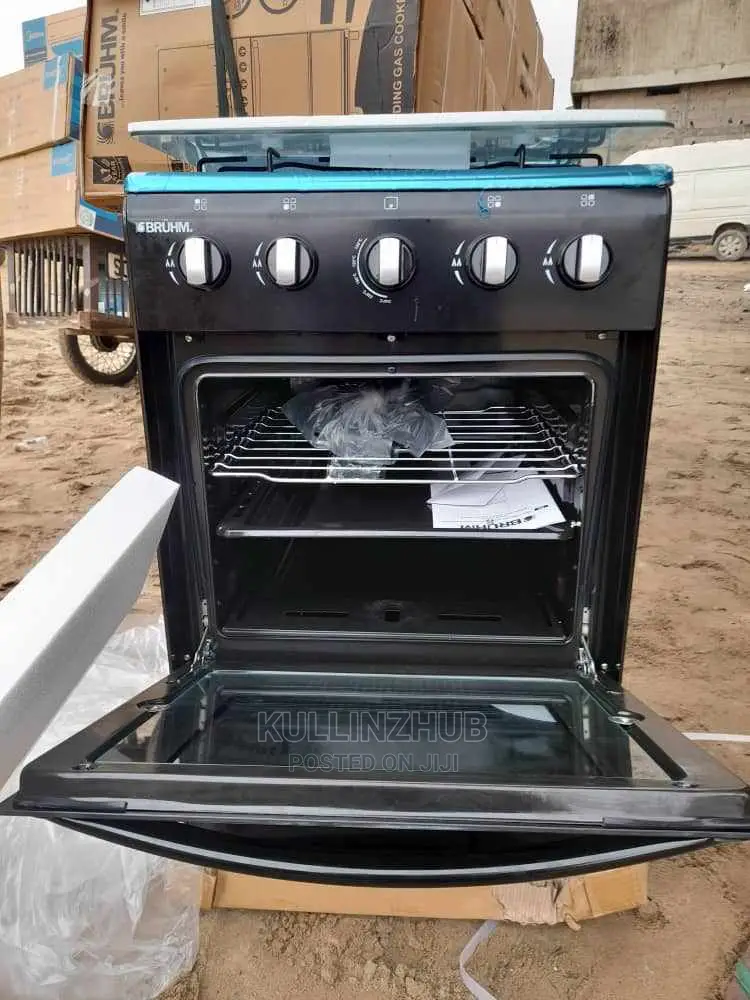Bruhm 4 Burner Gas Cooker +Oven - Black BGC 5540SB