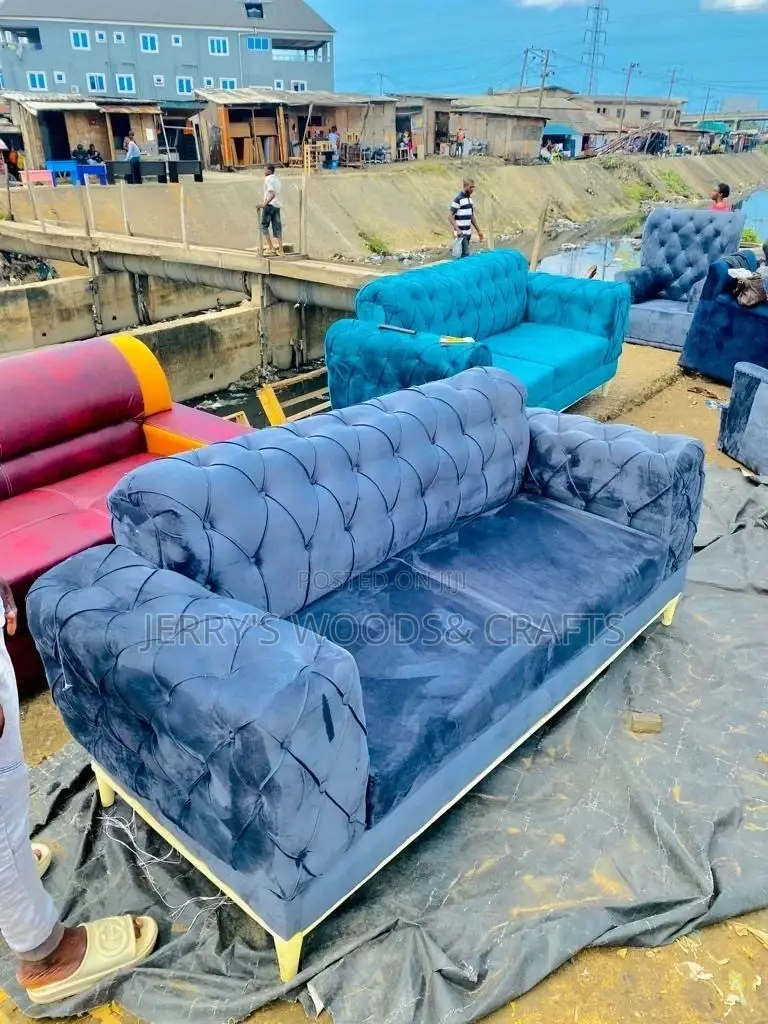 Luxury 7 Seater Living Room Leather Fabric Mroyal Sofa Chair