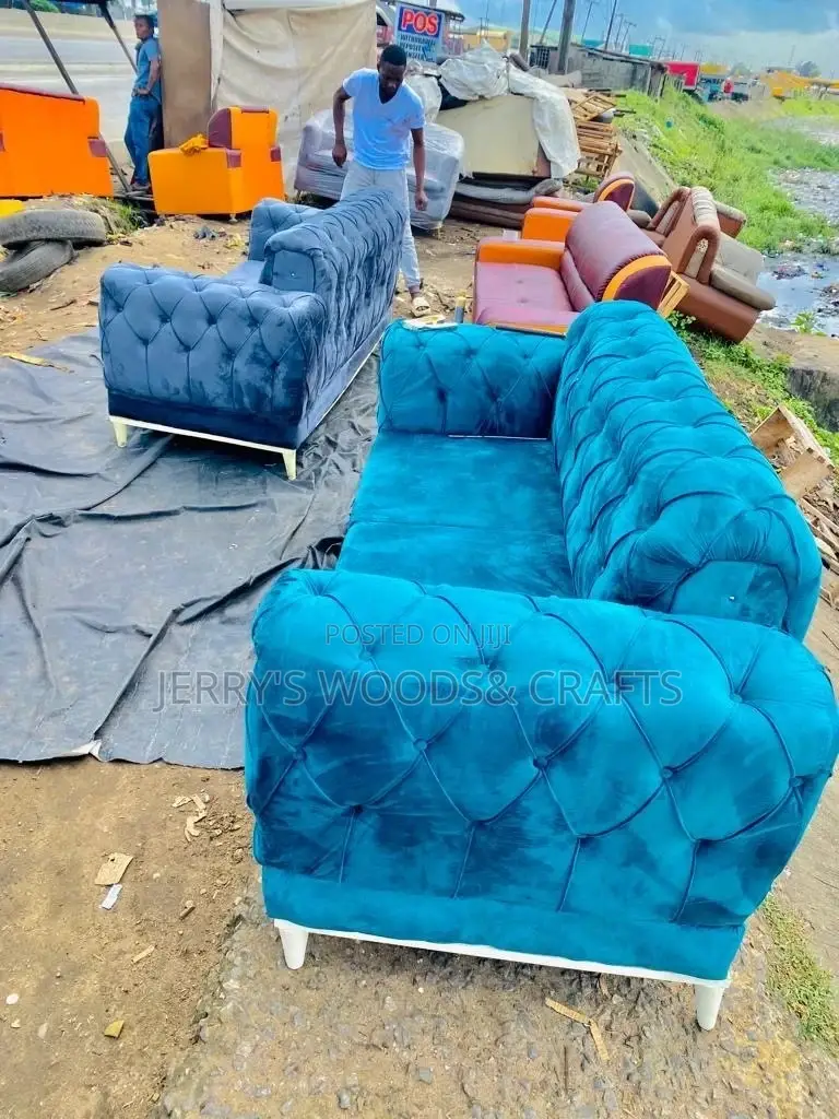 Luxury 7 Seater Living Room Leather Fabric Mroyal Sofa Chair
