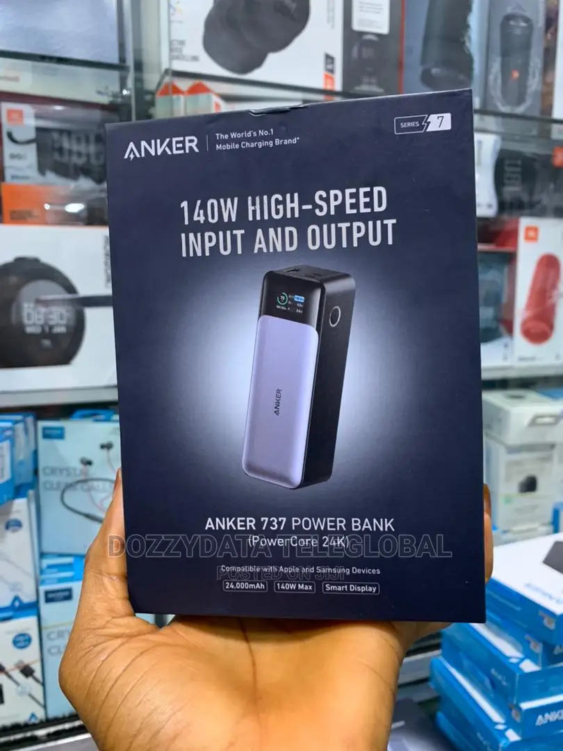 Anker 737 Power Bank 24000mah 140w Powerbank 3-Port Portable