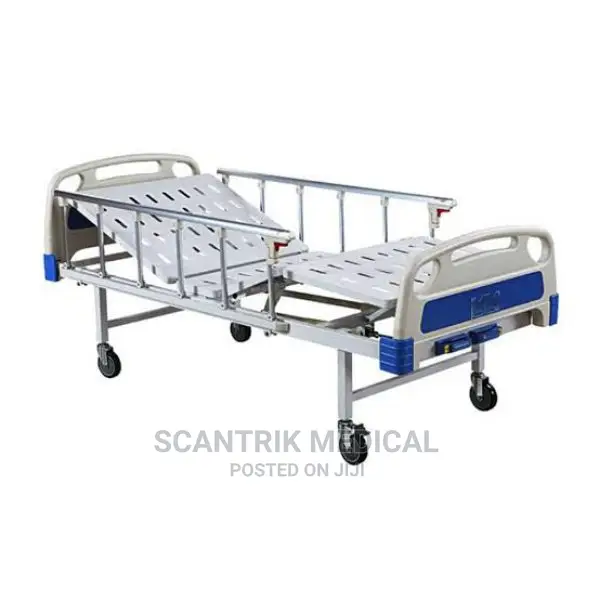 Double Crank Manual Hospital Bed With Rails