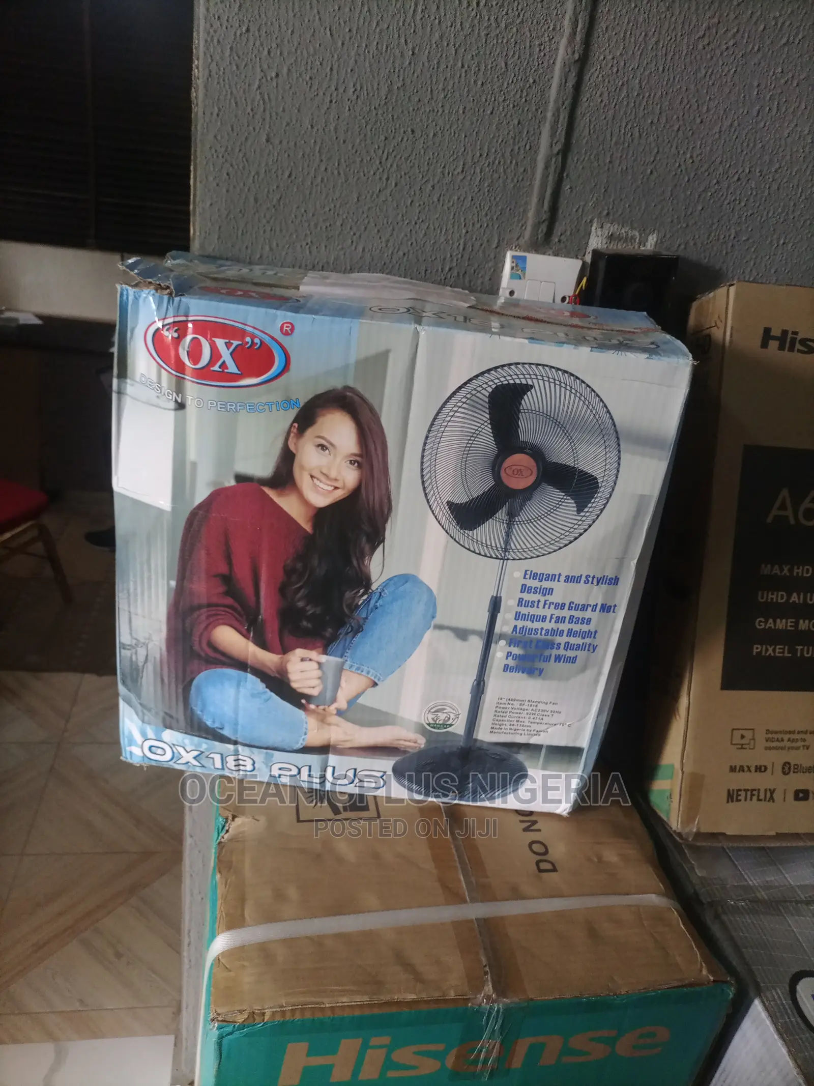 Brand New Ox18 Nonrechargeable Standing Fan