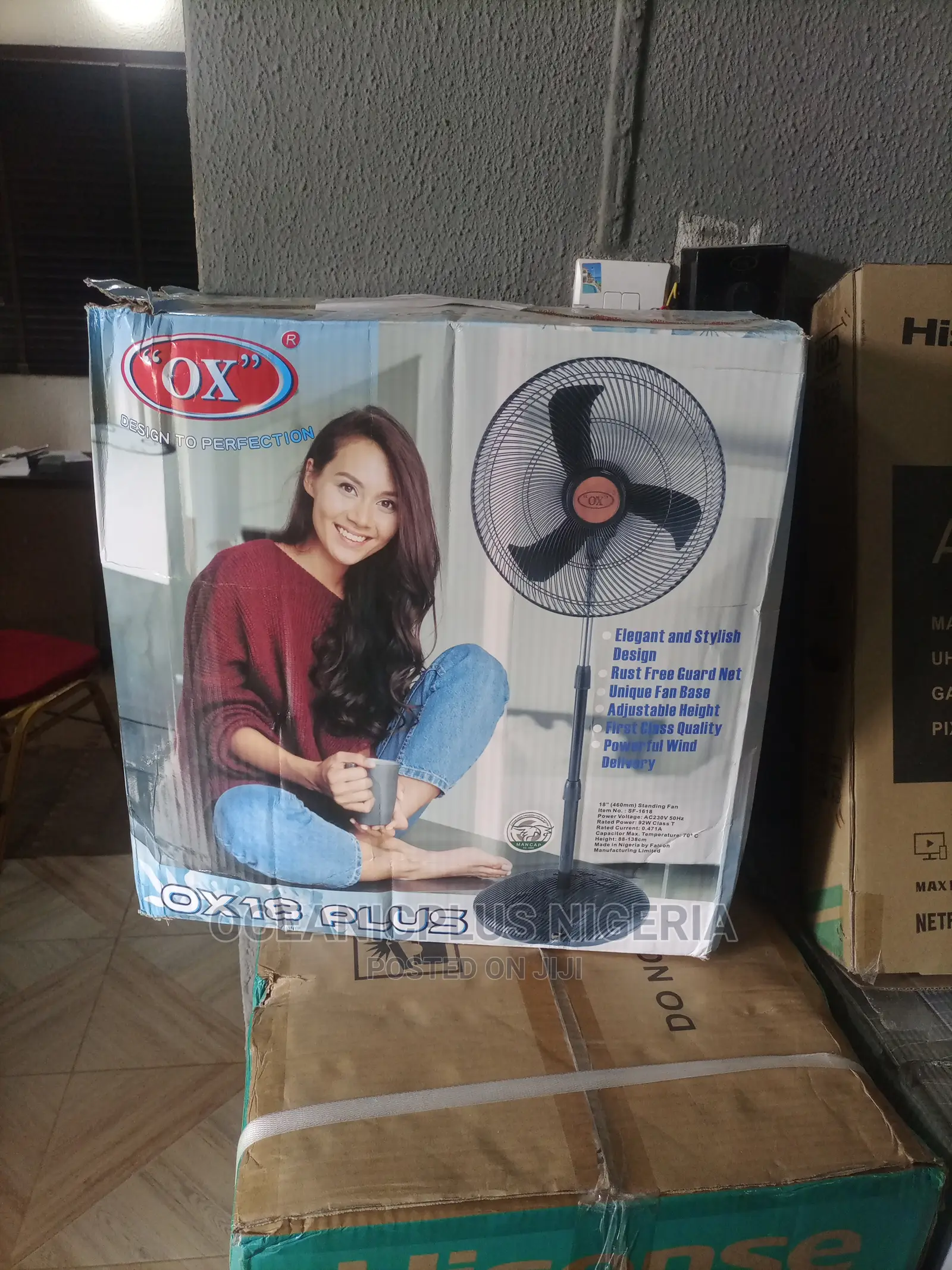 Brand New Ox18 Nonrechargeable Standing Fan