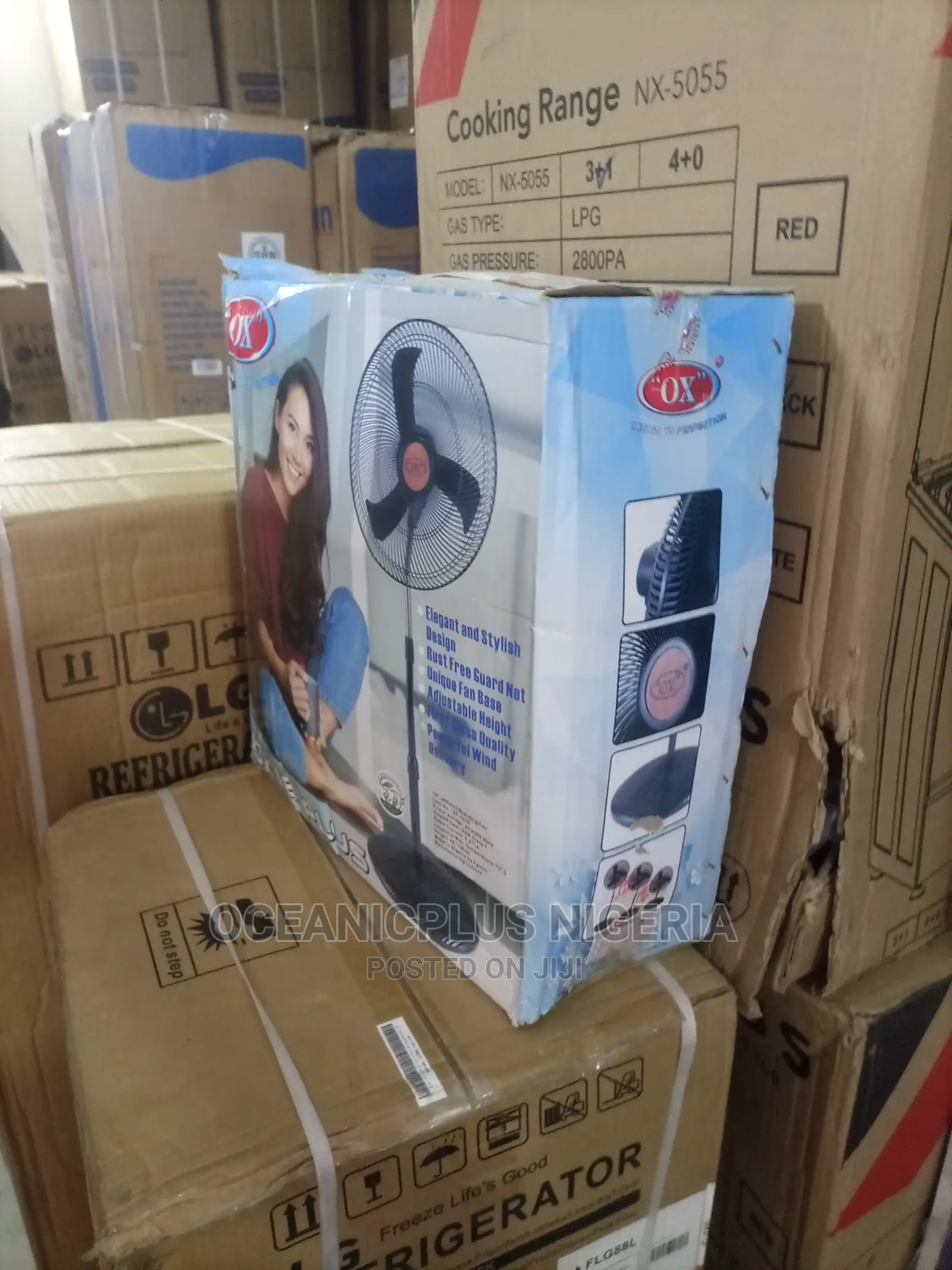 Durable OX 18 Inches Nonrechargeable Standing Fan