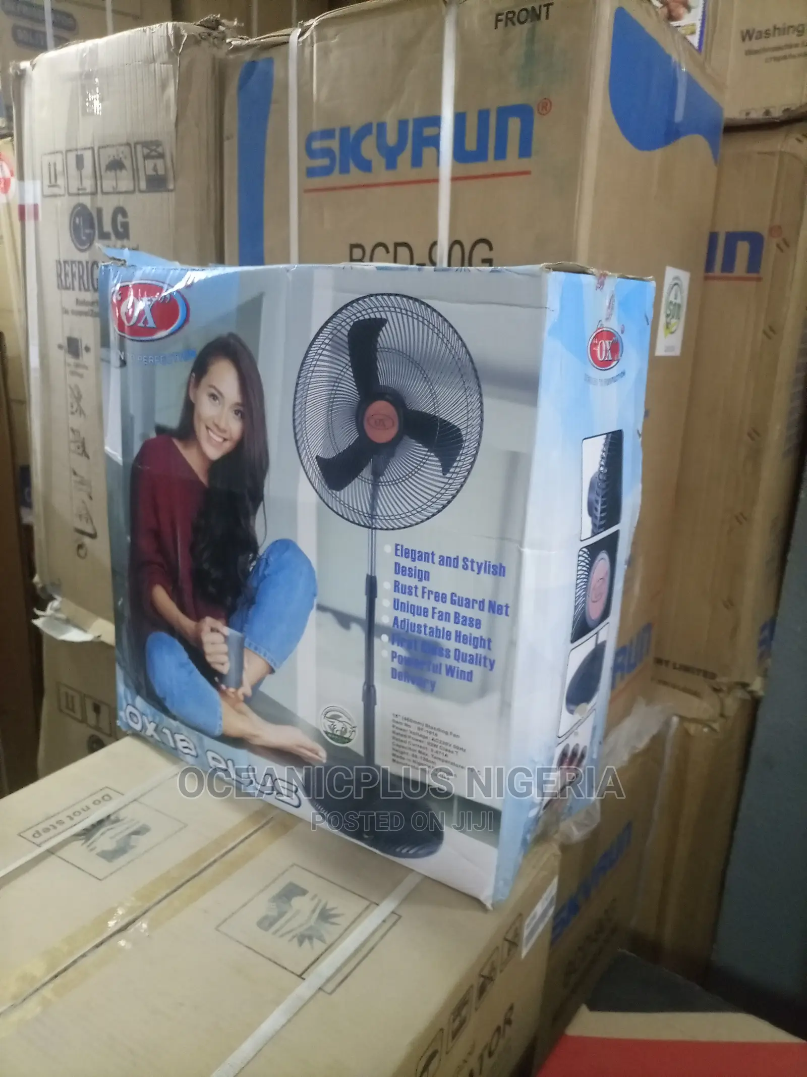Powerful Wind OX 18inches Nonrechargeable Standing Fan