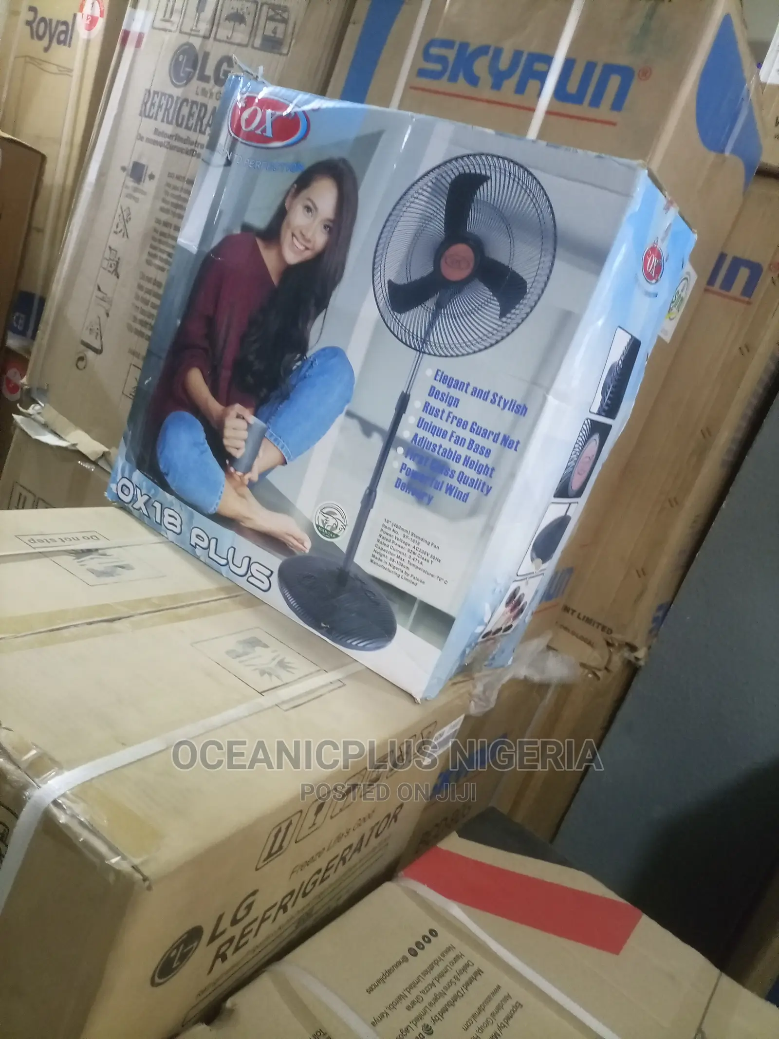 Ox18 PLUS Nonrechargeable Standing Fan