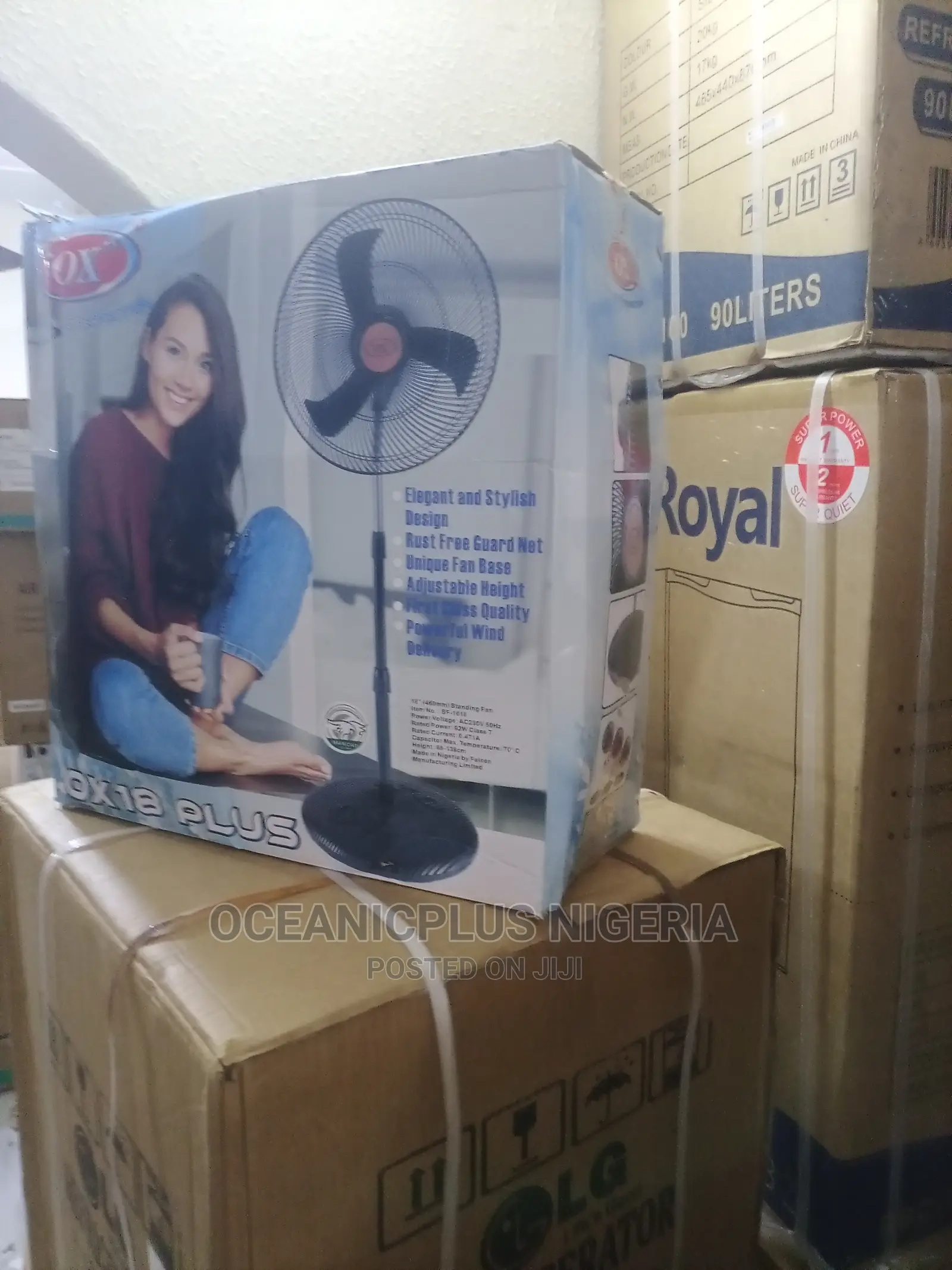 Top Quality Ox18 PLUS Nonrechargeable Standing Fan