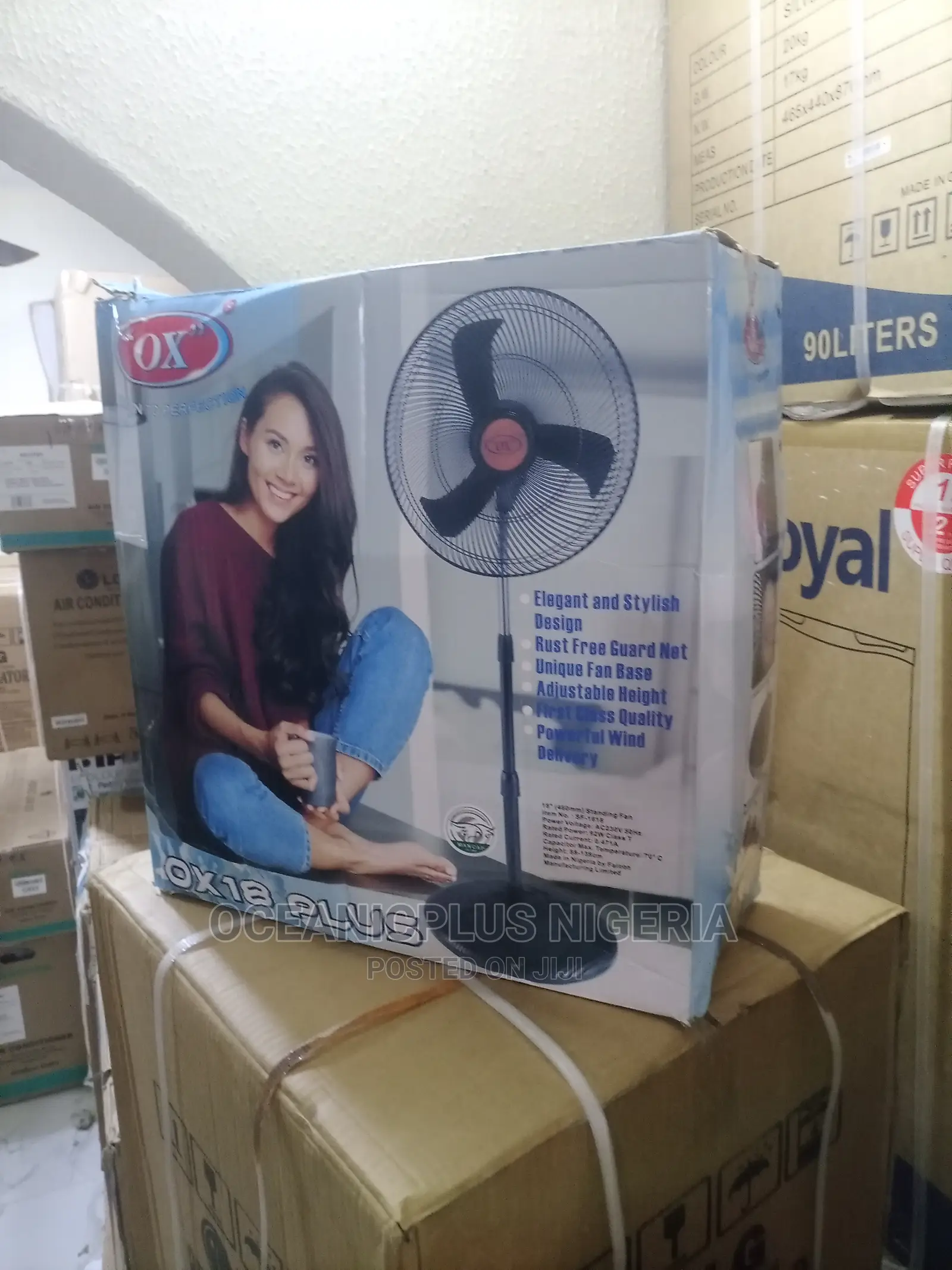 Top Quality Ox18 PLUS Nonrechargeable Standing Fan