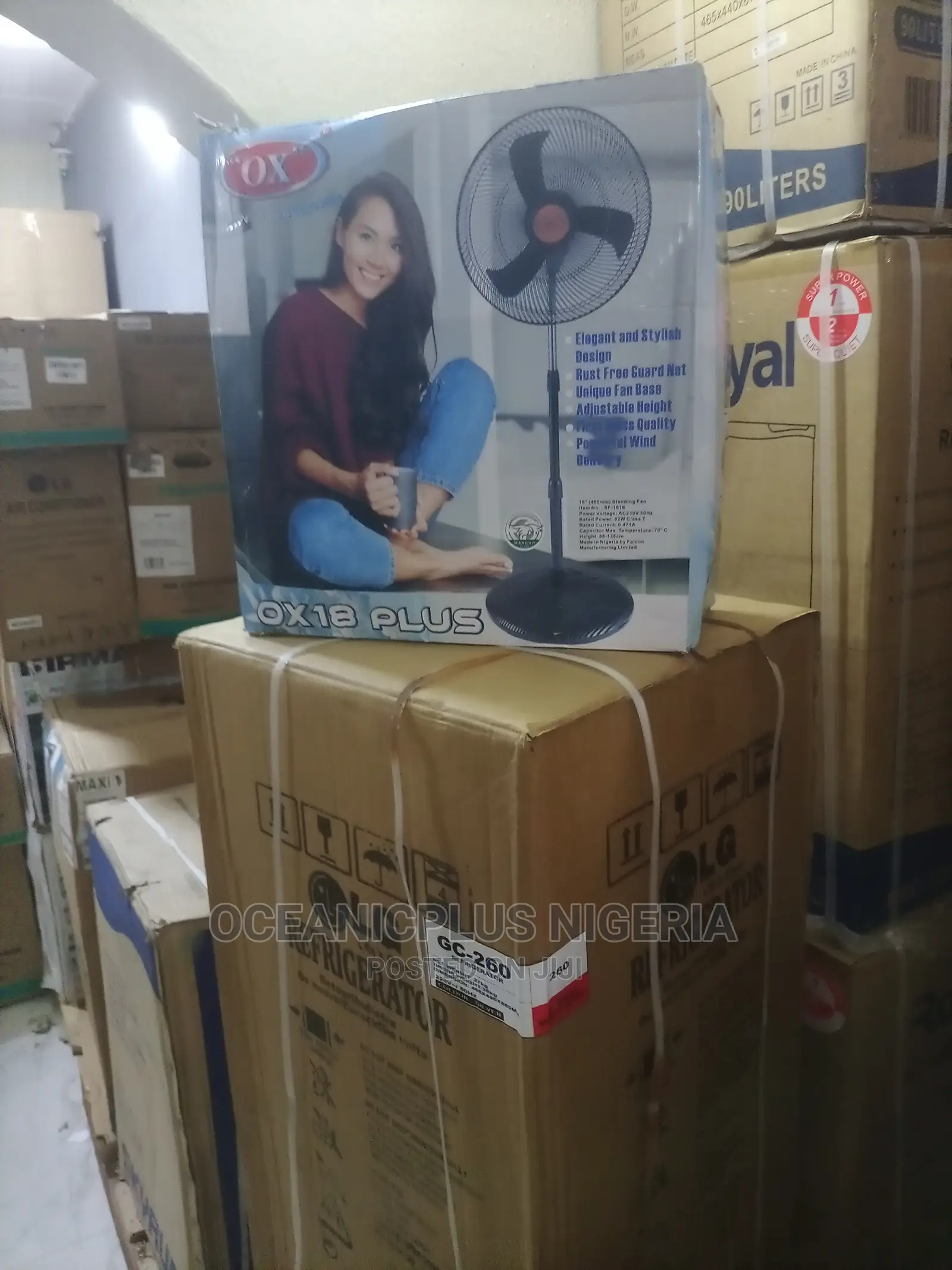 Reliable Quality OX 18 PLUS Nonrechargeable Standing Fan