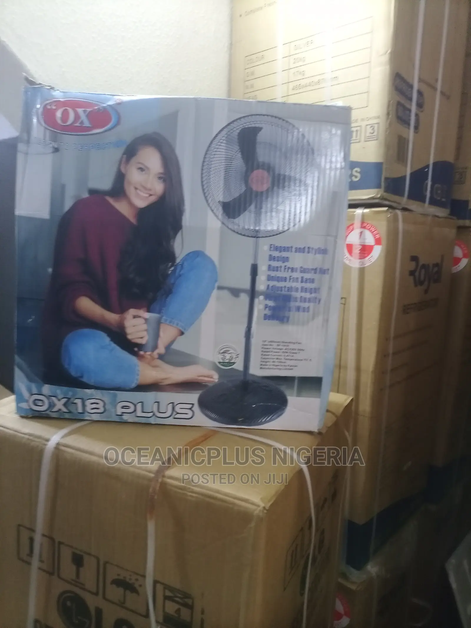 High Quality Ox18 Inches Nonrechargeable Standing Fan