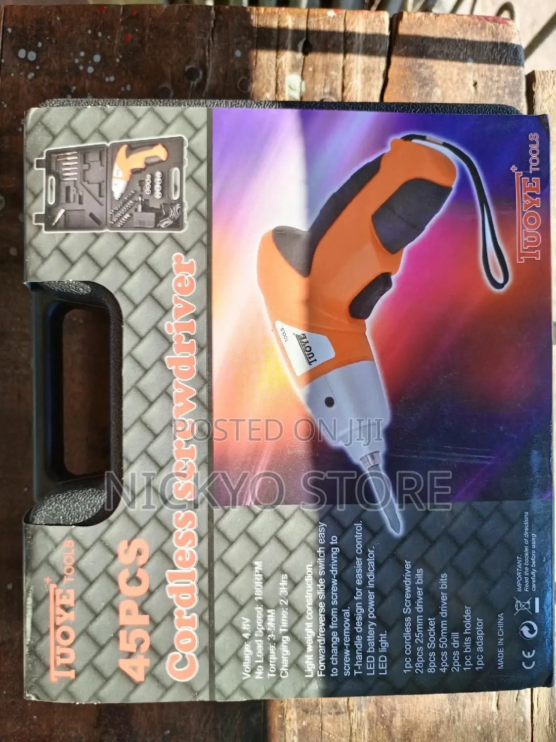 Rechargable Electric Screwdriver 45pcs Cordless Drill Sets