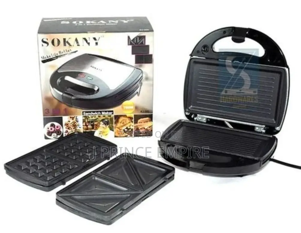 Sokany 3 in 1 Sandwich, Waffle Maker Grill