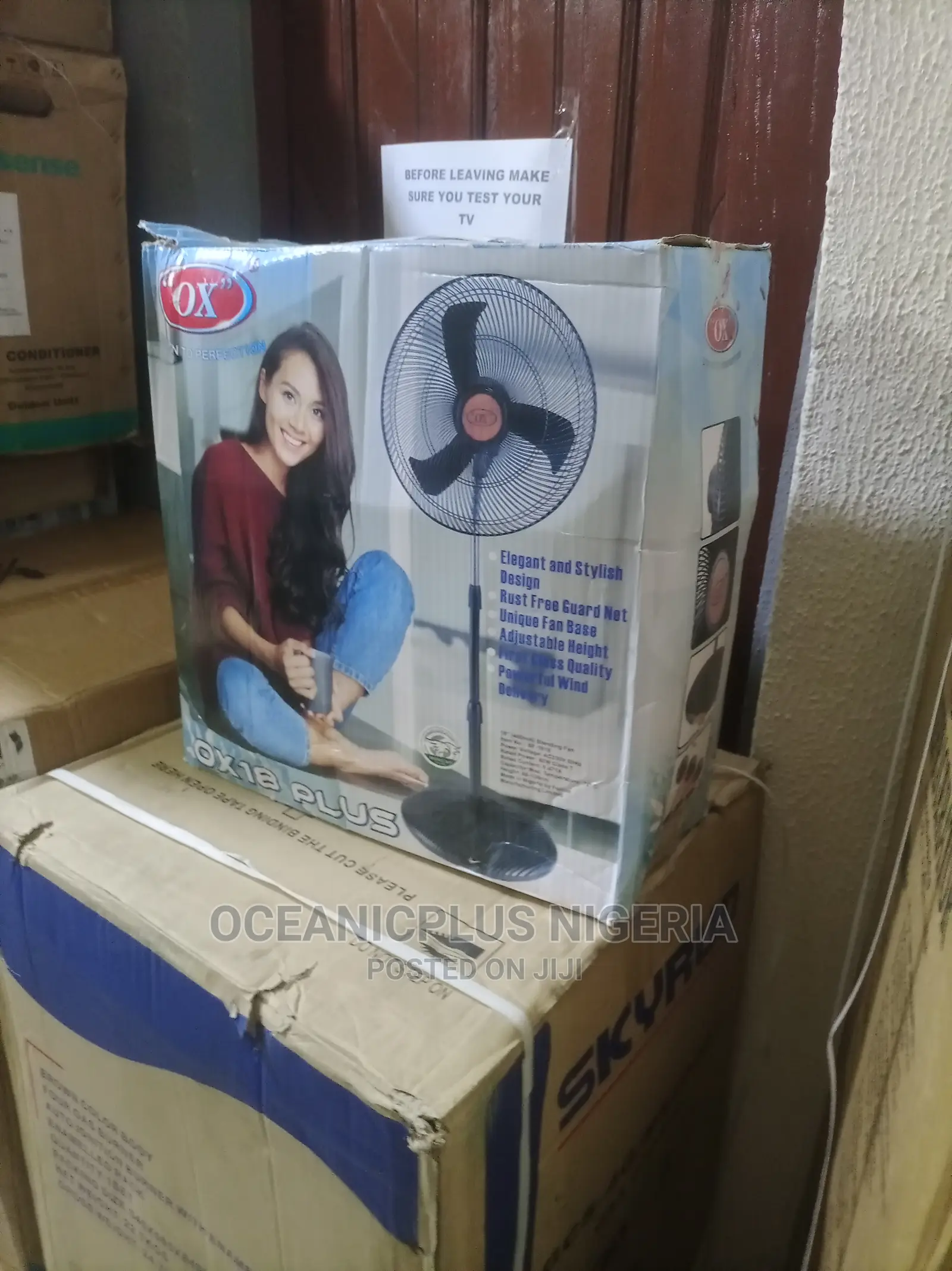 The New Ox18 Inches Nonrechargeable Standing Fan