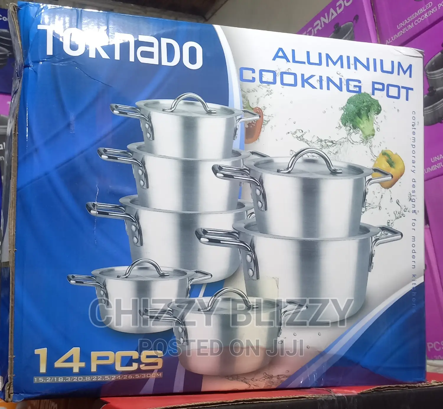 Tornado Aluminium Cooking Pot,14pcs