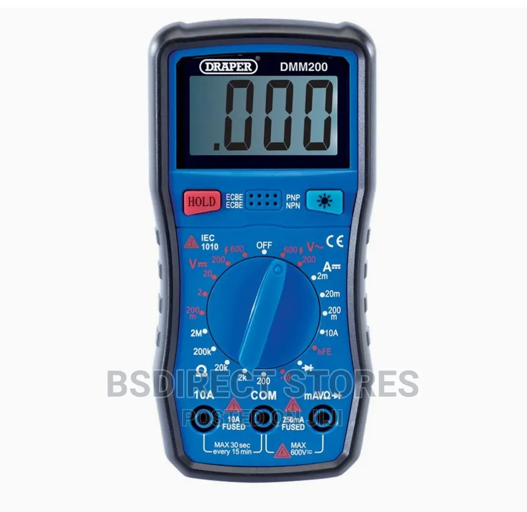 Draper 200 Series Manual Ranging Digital Multimeter, 600v