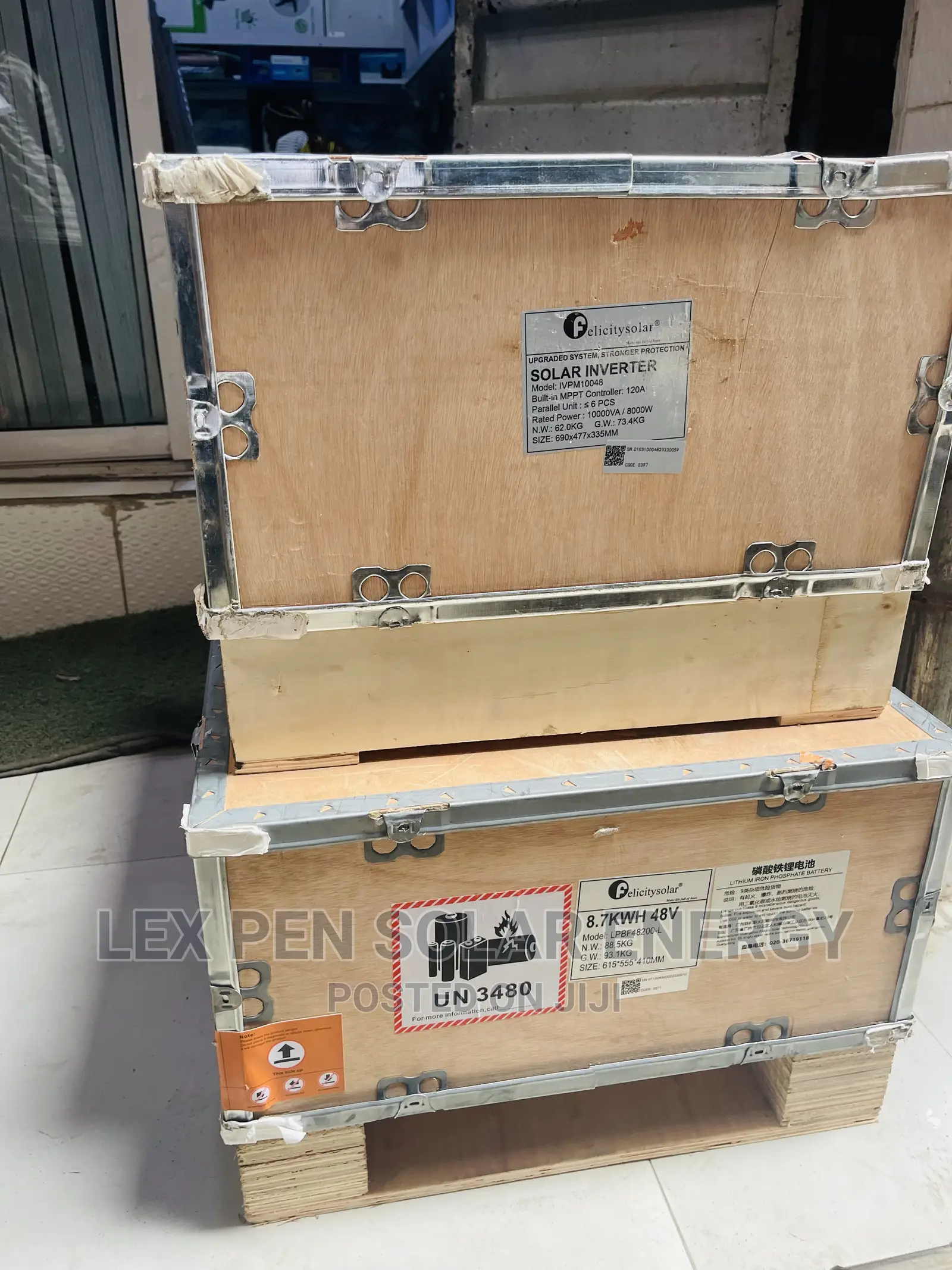 10kva 48v. Felicty Inverters and 8.7kwh Lithium Ion Battery