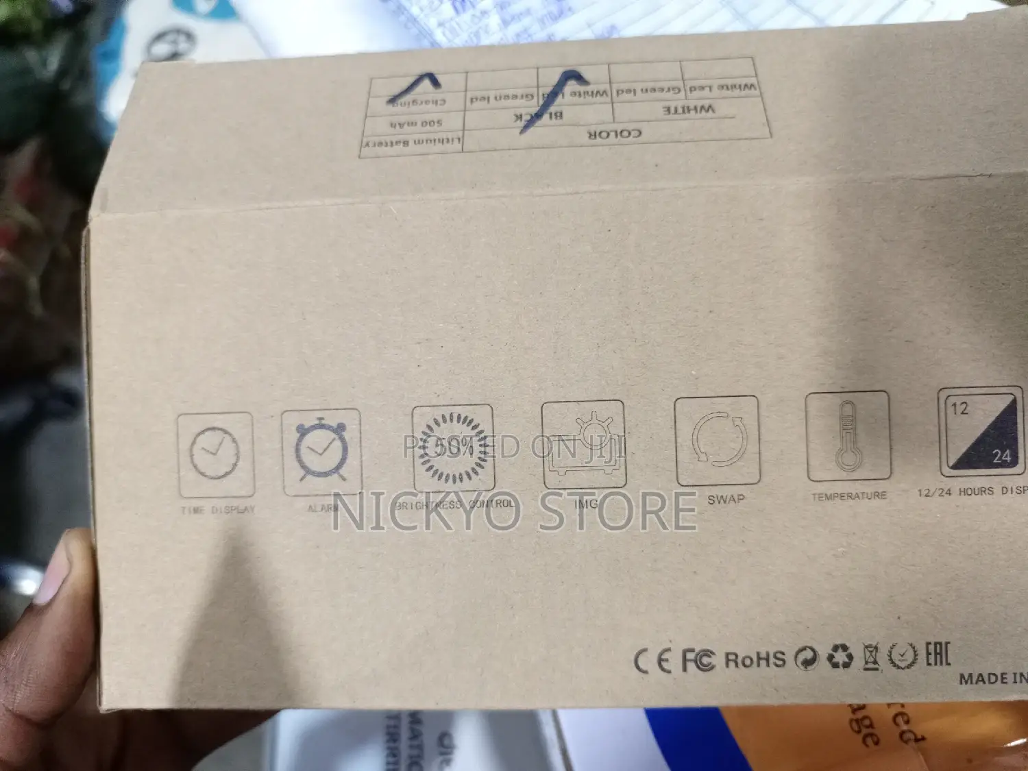 Projection Alarm Clock Large Screen 3 Levels Brightness