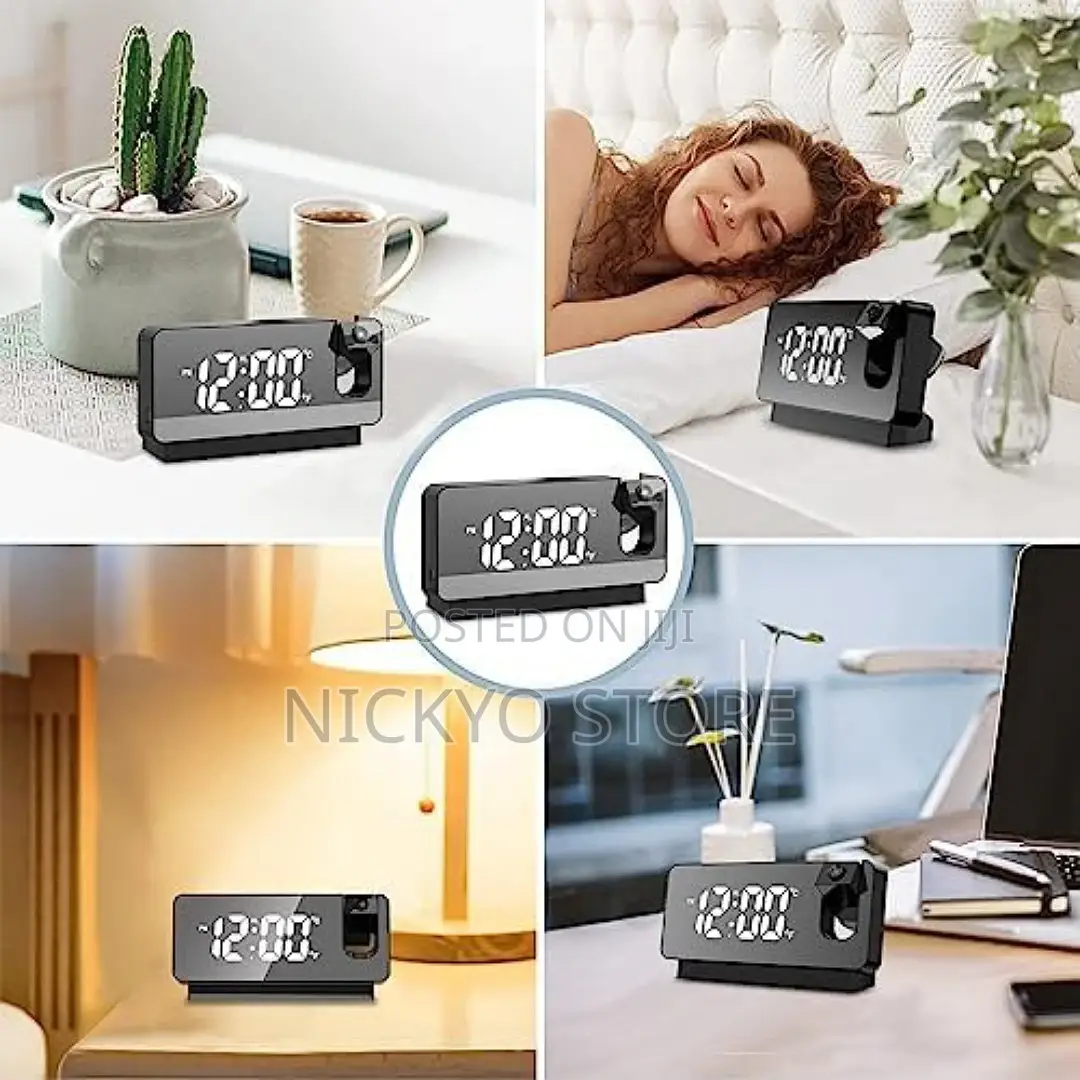 Projection Alarm Clock Large Screen 3 Levels Brightness