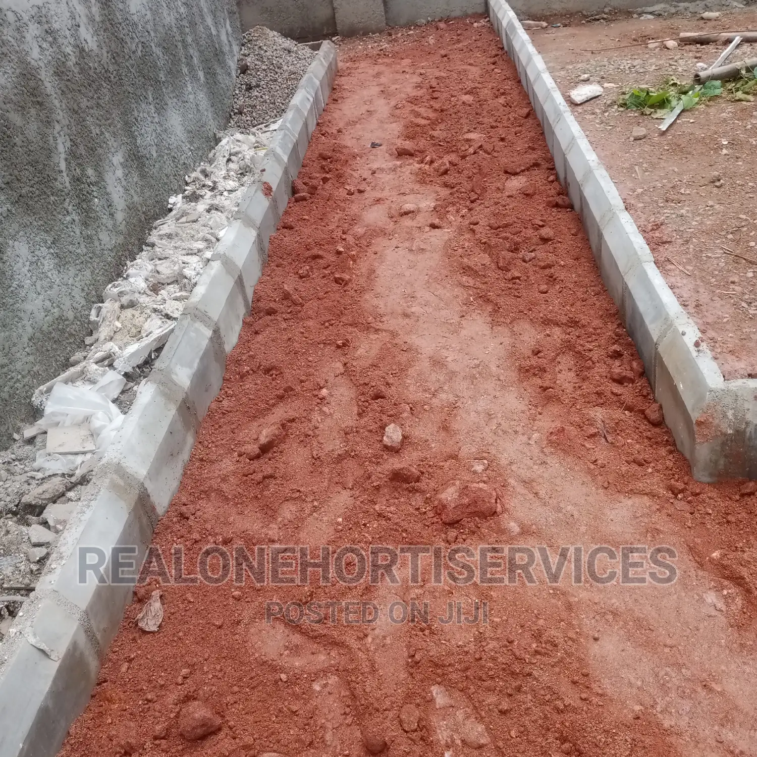 Kerbs Installation for Green Space and (Flower Vase)