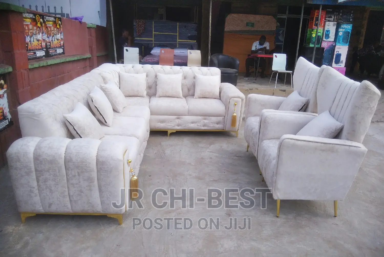 Unique Living Room L-Shaped Fabric Sofa Seater Chairs | Settee | Sofa