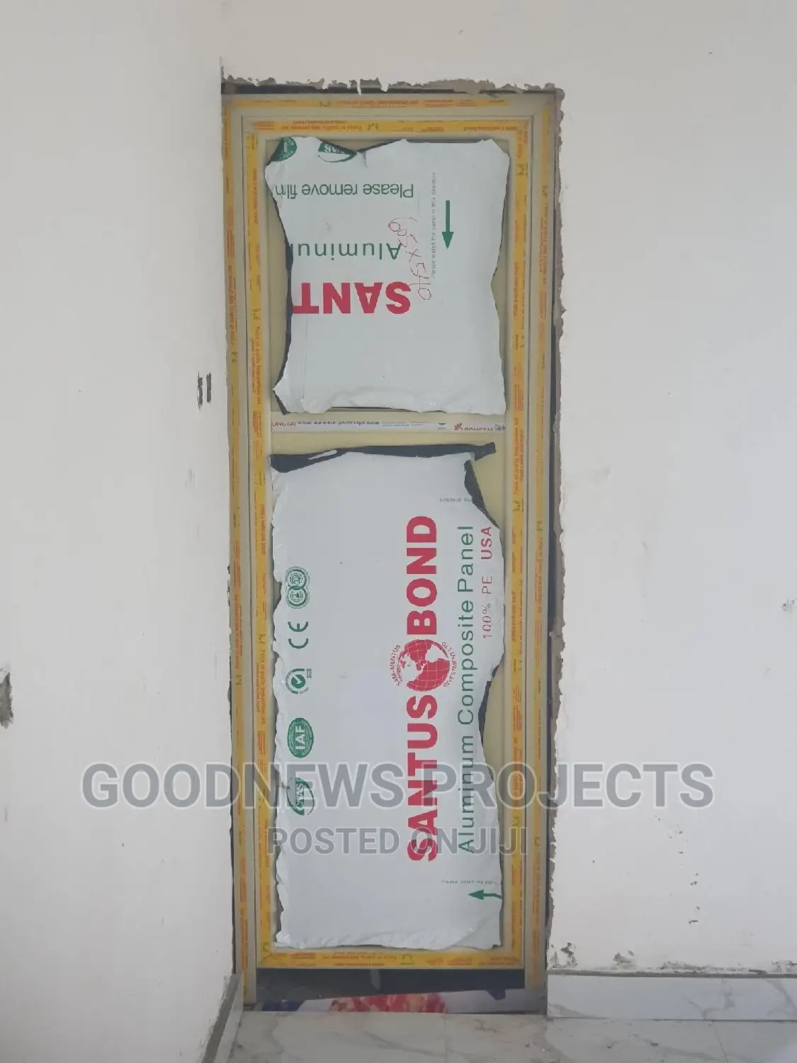 Cream Aluminium Toilet Door