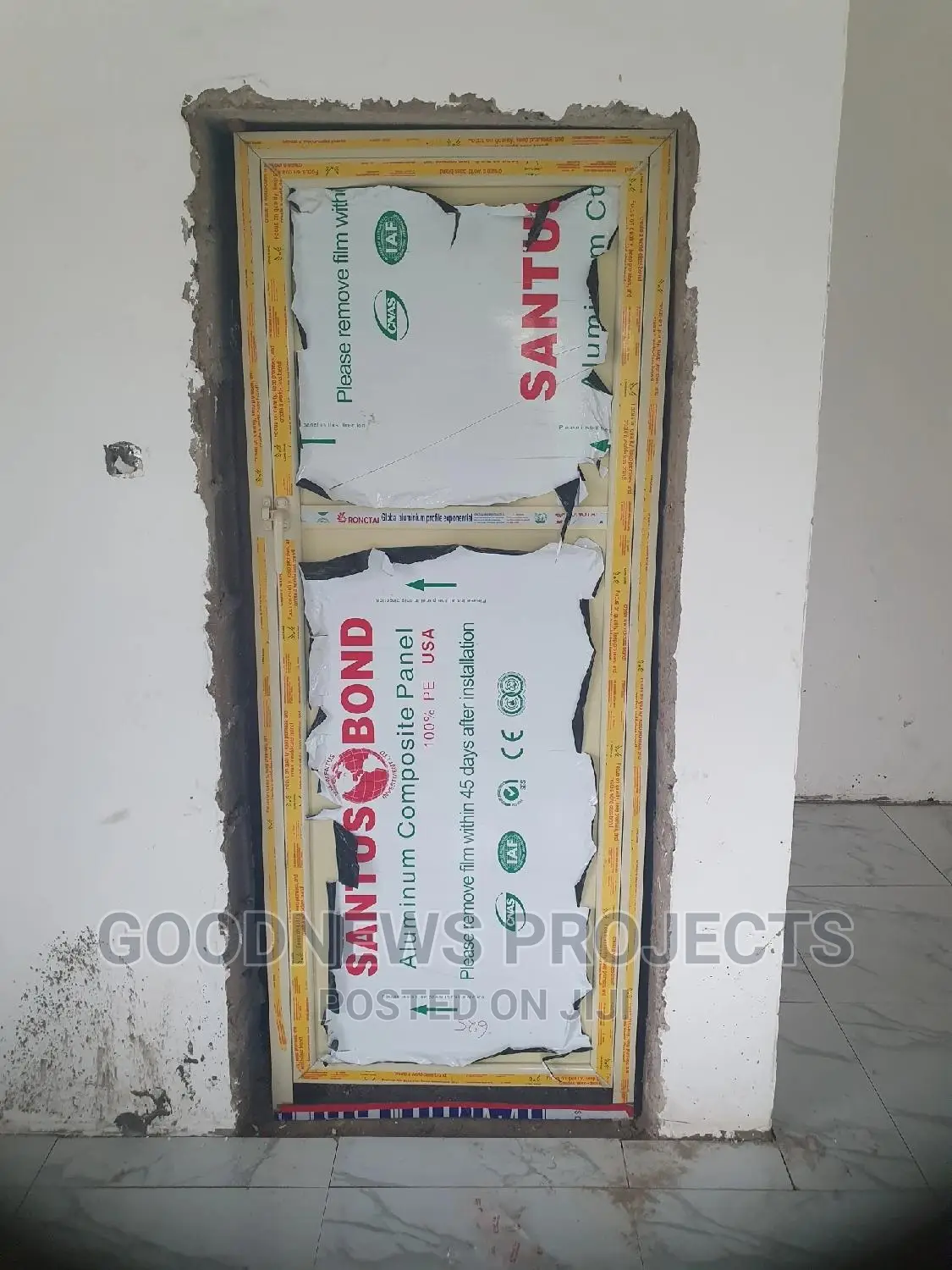 Cream Aluminium Toilet Door